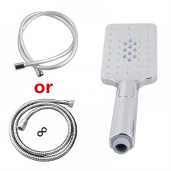 ABS Square 3 Functions Chrome Rainfall Hand Held Shower Head With Water Hose ABS Square 3 Functions Chrome Rainfall Hand Held Shower Head With Water Hose